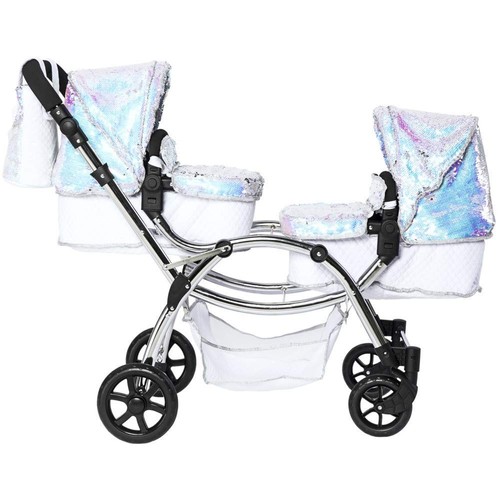 Roma twin dolls pram - twin,
