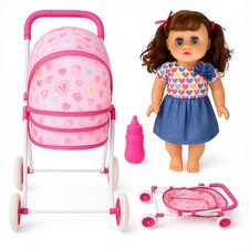 Baby Doll Pram 11" Lifelike