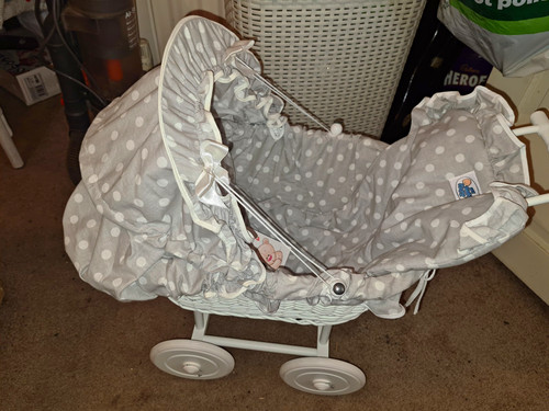 Sweet baby grey doll pram - baby,