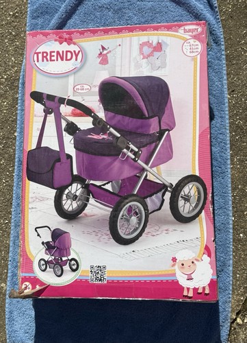 Trendy purple dolls - dolls, pram