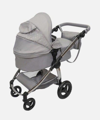 Grey doll travel system - 2-in-1,