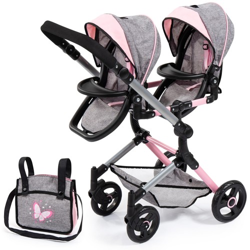 Bayer twin dolls double pram - dolls,