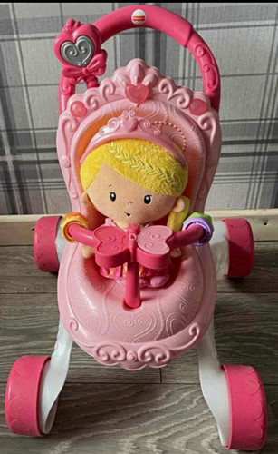 Pink white plastic - white, doll