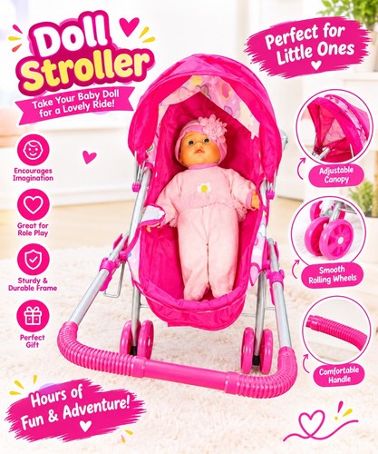 Doll stroller for little ones - for,