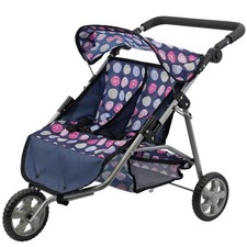 Baby Doll Twin Stroller Blue