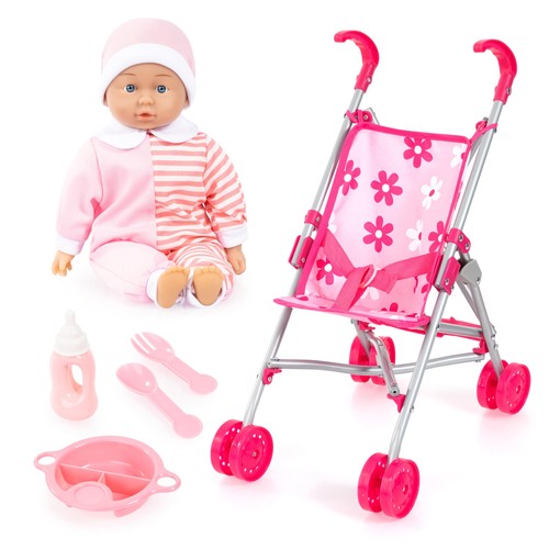 Bayer pink dolls stroller - bayer,
