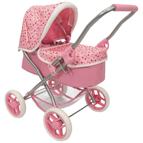Pink rosie doll pram - pink,