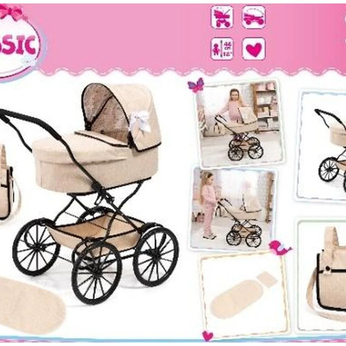 Cosy beige doll pram - cosy, new
