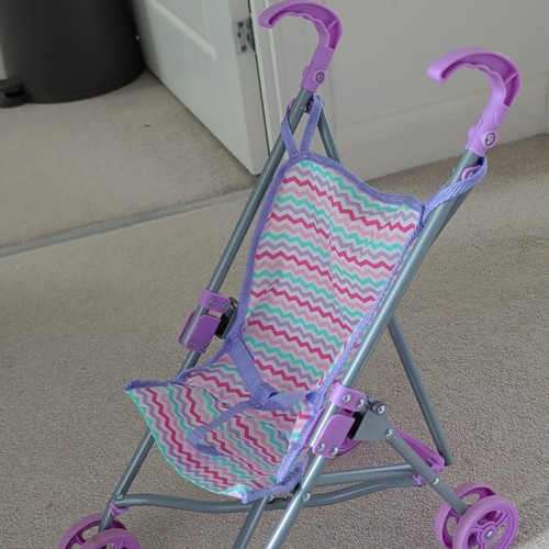 Folding doll pushchair with - doll,