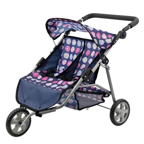 Baby doll twin stroller blue - baby,