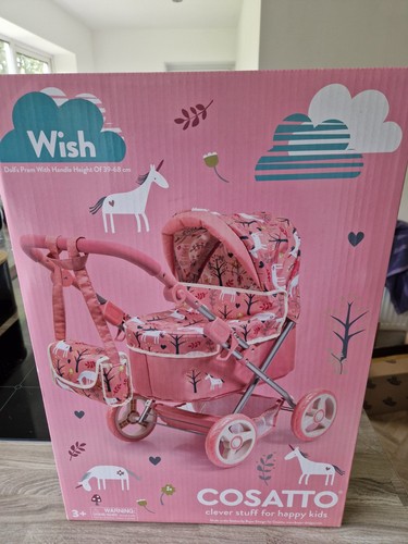 Cosatto wish unicorn doll pram - cosatto,